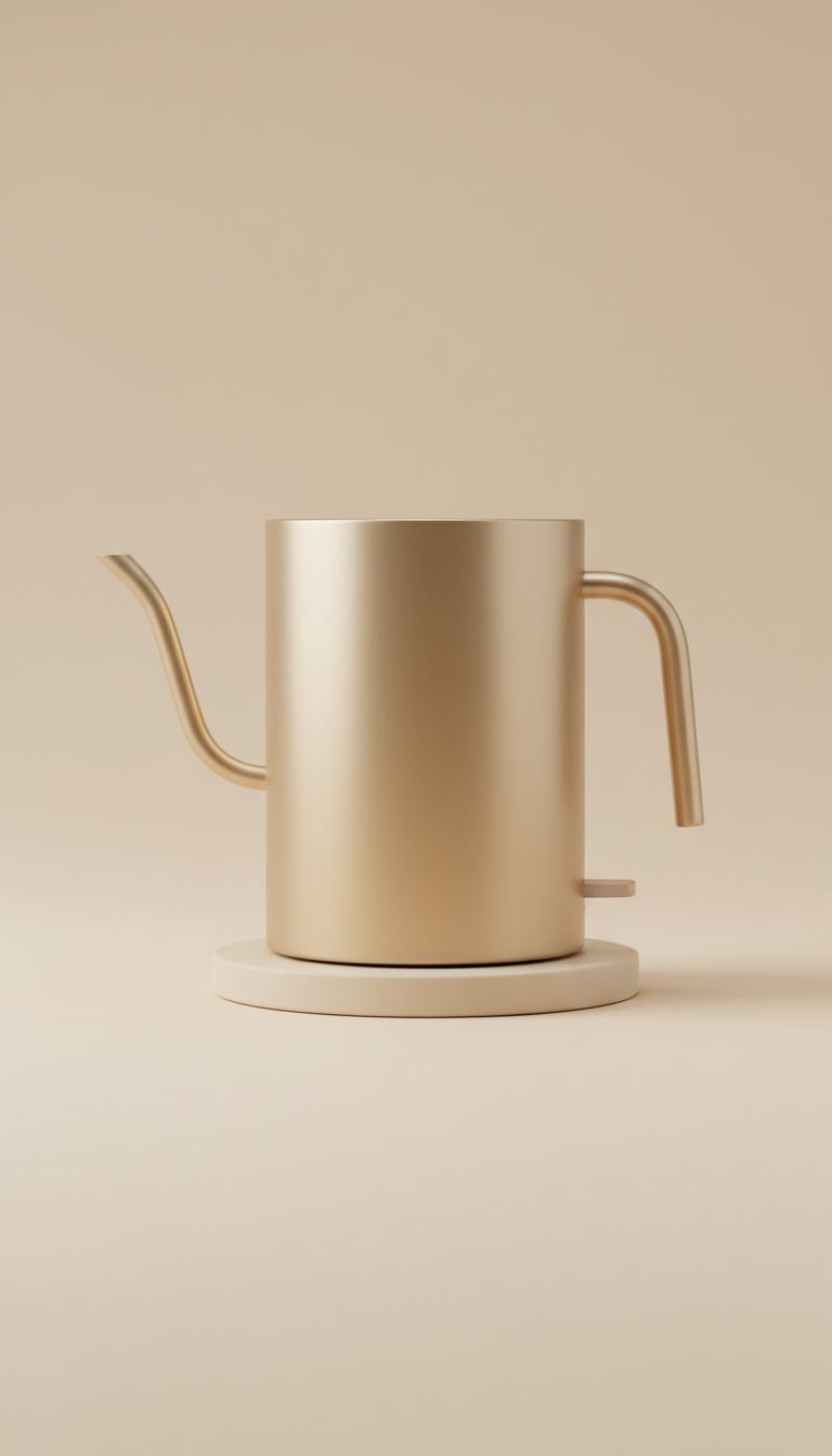 Champagne gold minimalist electric kettle